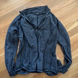 Lululemon grey herringbone half zip jacket. Reversible